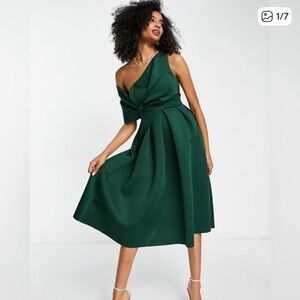 ASOS PURPLE One-Shoulder Scuba Dress